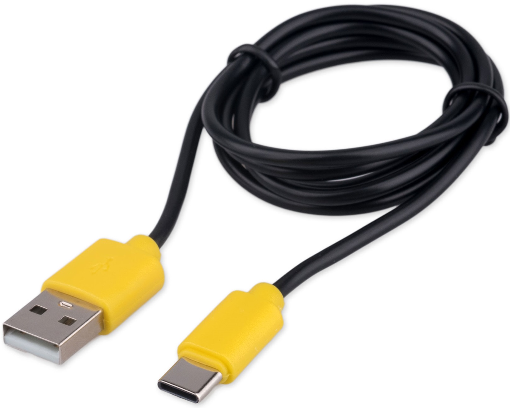 Кабель USB 2.0 Am - Type-C 1.0m (GCC-USB2-AMCM-1M-BY, 2.4A, быстрая зарядка, QC3.0, black-yellow) Гарнизон