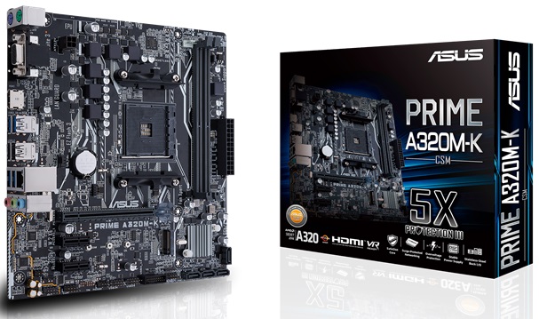 Материнская плата ASUS PRIME A320M-K/CSM (AM4, mATX) RTL