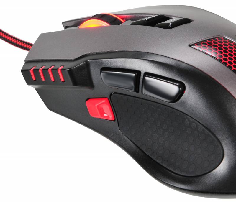 Мышь Oklick BEOWULF 805G V2 (USB, optical, 3200dpi, игровая, black-grey)