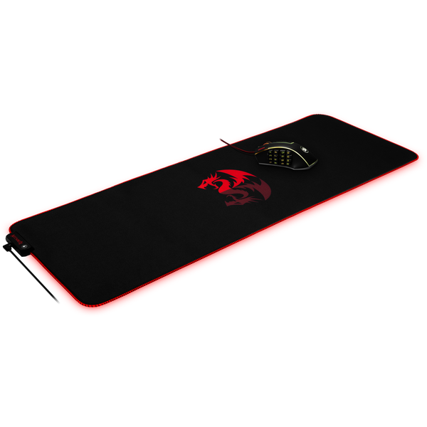 Коврик для мыши Redragon (NEPTUNE, тканевый на резиновой основе, игровой, RGB подсветка, black-red, 800x300x3mm)