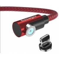 Кабель USB 2.0 Am - Lightning 1.0m (EXCCXL-WZ09, нейлоновая оплётка, угловой, магнитный, red) Essager