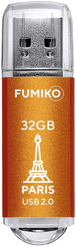 Флеш накопитель USB 2.0 32Gb FUMIKO PARIS (FPS-14, 30MB/s, orange)