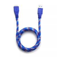 Кабель USB 3.0 Am - micro USB 1.0m (KC-mUSB3nbrw, с позолоченными контактами, нейлоновая оплётка, blue-red-white) Konoos