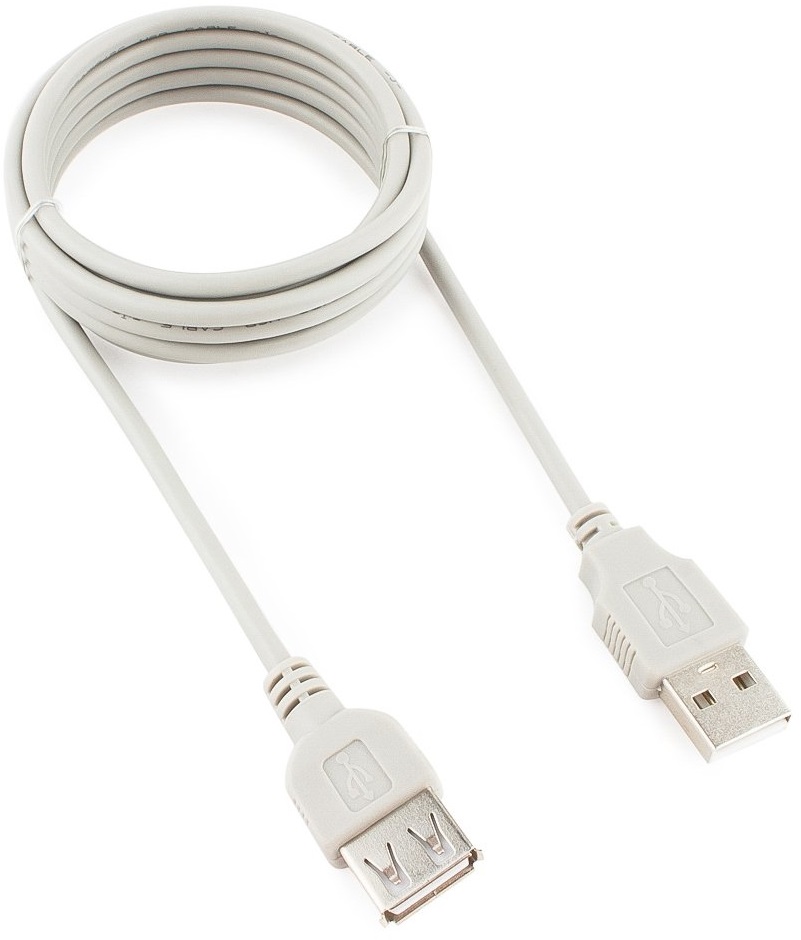 Кабель USB 2.0 Am - Af удлинительный 1.8m (CC-USB2-AMAF-6-N, медь, grey) Cablexpert