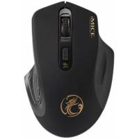 Мышь беспроводная iMICE E-1800 (optical, 1600dpi, 2xAAA, black)