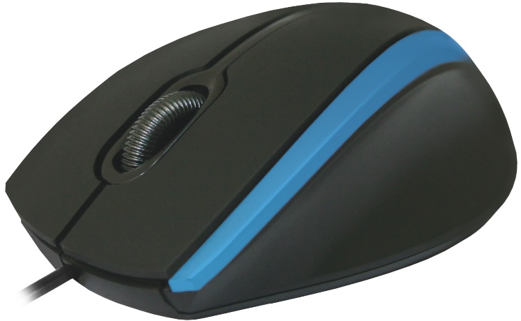 Мышь Defender MM-340 (USB, optical, 1000dpi, 1.35m, black-blue)