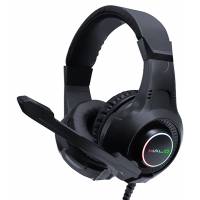 Наушники QUMO HALO GHS0018 (полноразмерные закрытые, c микрофоном, подсветка RGB, игровые, 2m, black)