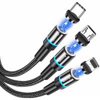 Кабель USB 2.0 Am - без адаптера 2.0m (EXCCX-GHA01, нейлоновая оплётка, магнитный, black) Essager