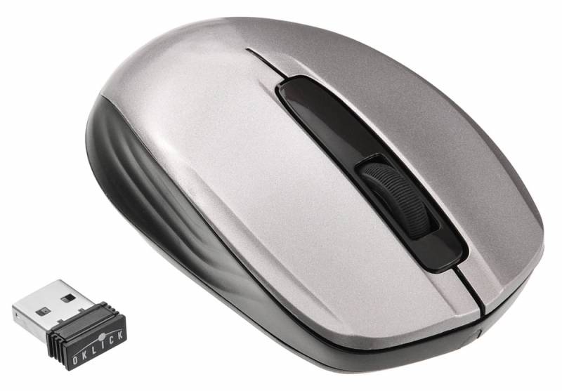 Мышь беспроводная Oklick 475MW (optical, 1200dpi, AA, grey-black)