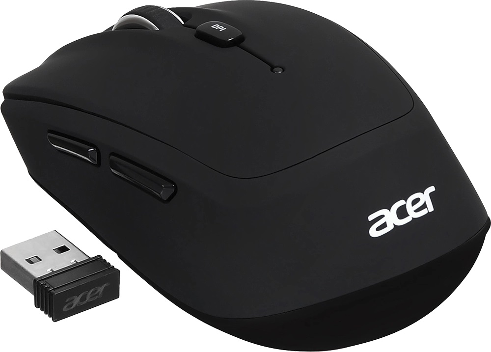 Мышь беспроводная Acer OMR050 (optical, 1600dpi, AA, soft-touch, black)