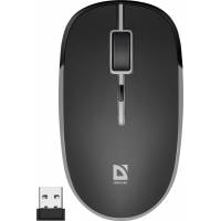 Мышь беспроводная Defender HIT MB-775 (optical, 1600dpi, аккумулятор 400mAh, soft-touch, black-silver)