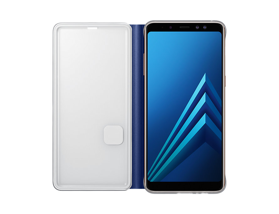 Чехол клип-кейс Samsung EF-FA730PLEGRU (для Samsung Galaxy A8+, neon, blue)