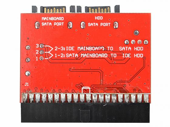 Переходник ORIENT 1S-1BN (3.5" SATA -> IDE / IDE -> SATA, питание FDD) OEM