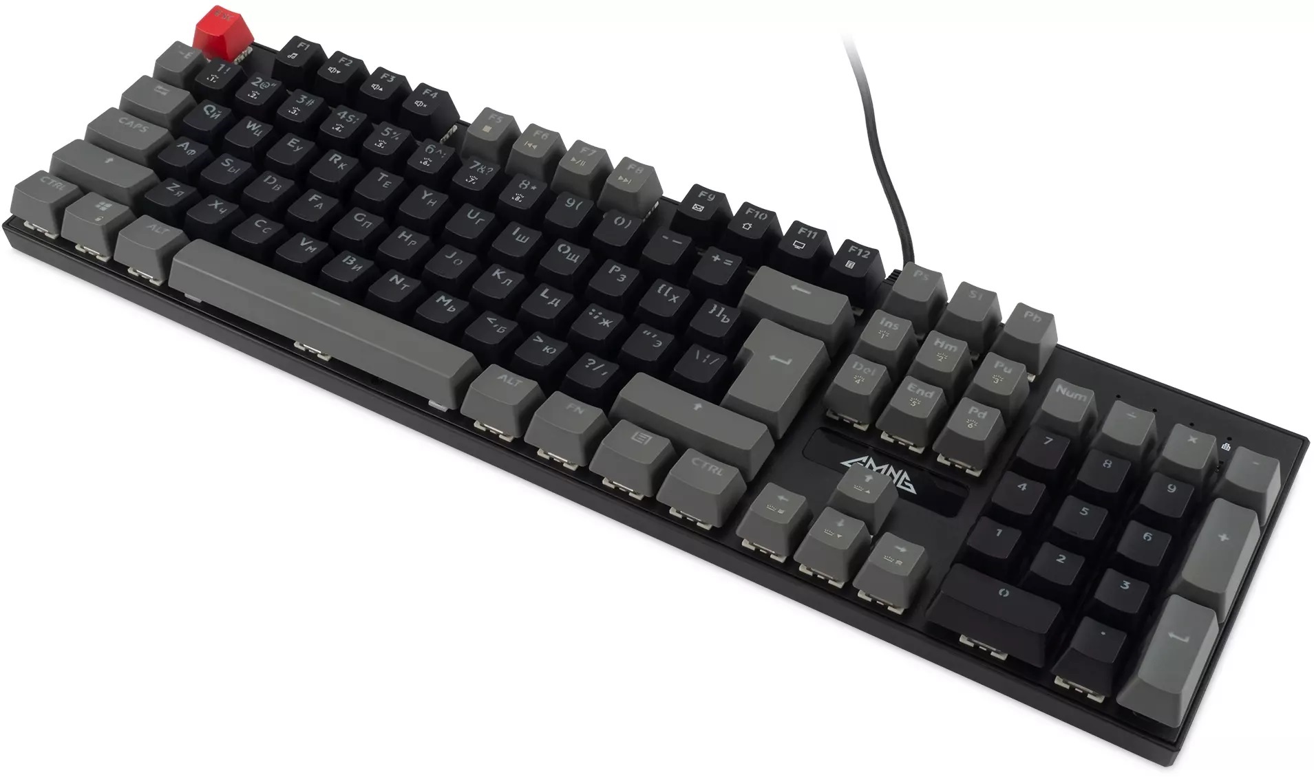 Клавиатура Merlion GMNG GG-KB760X (USB, механическая, RED Switch, регулируемая подсветка, игровая, мультимедийная, Anti-Ghosting, 1.8m, black)