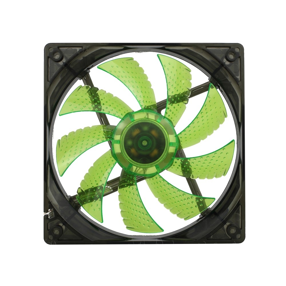 Вентилятор GameMax WindForce (GMX-WF12G) (120x120x25mm, sleeve, 1000rpm, 27dBa, 3+4pin, green LED, black-green) RTL