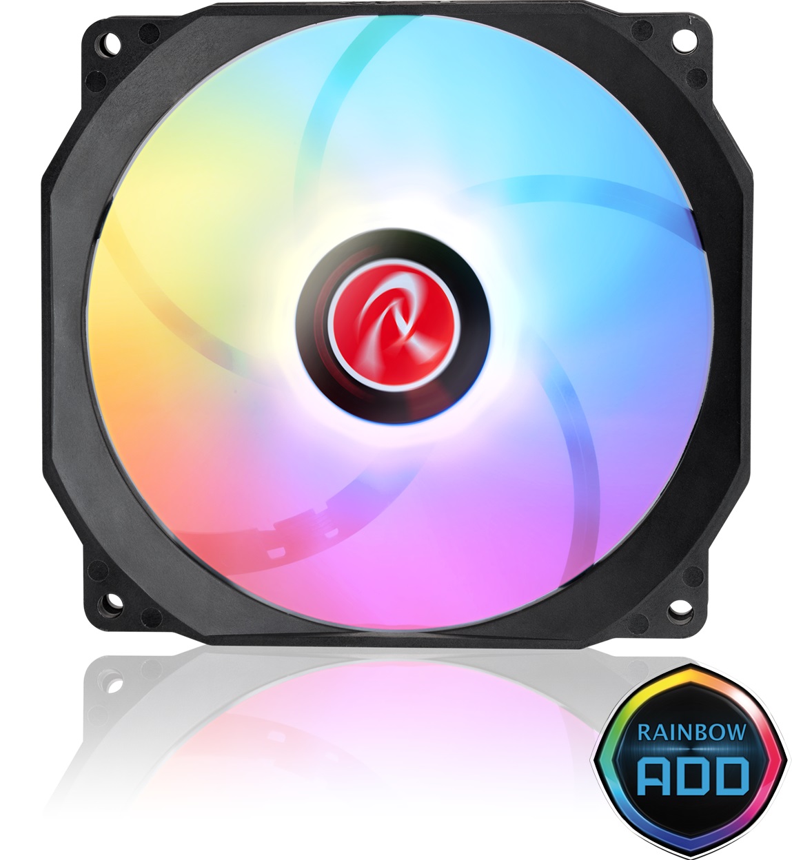 Вентилятор RAIJINTEK Aeolus beta - ARGB (120x130x13mm, Hydro, 600-1200rpm, <22dBa, 4pin, PWM, ARGB LED, black-white) RTL