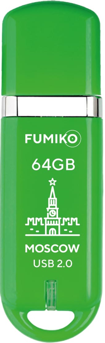 Флеш накопитель USB 2.0 64Gb FUMIKO MOSCOW (FMW-20, 30MB/s, green)