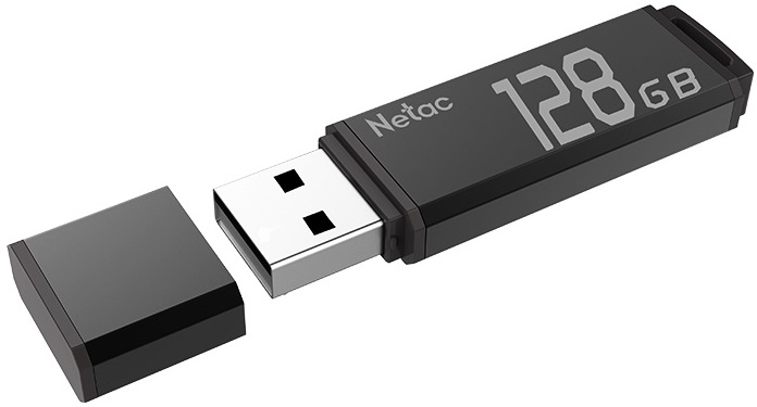 Флеш накопитель USB 2.0 128Gb Netac U351 (NT03U351N-128G-20BK, black)