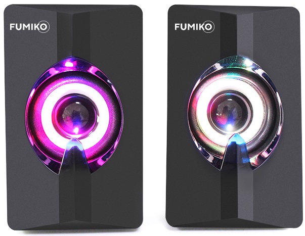 Колонки FUMIKO LIBRA (6W, USB, подсветка, black)