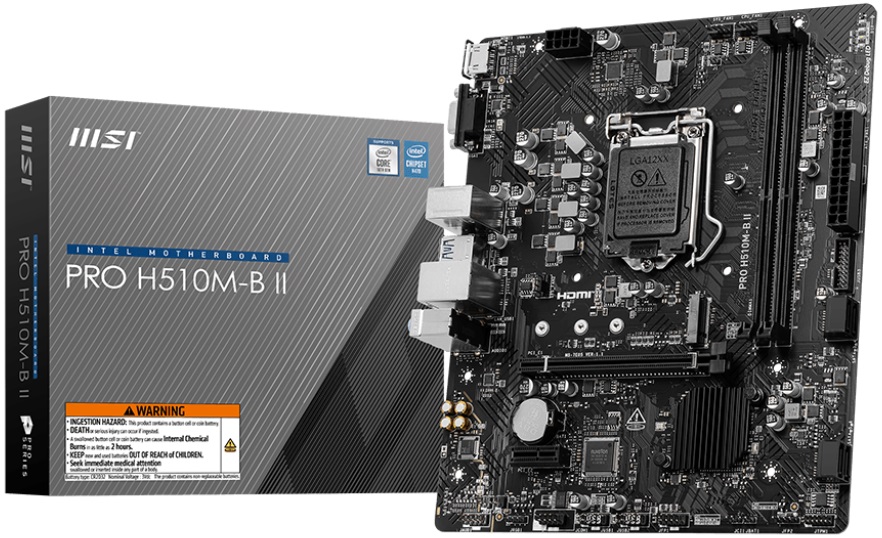 Материнская плата MSI PRO H510M-B II (s1200, chipset Intel H470, mATX) RTL