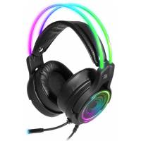 Наушники Defender Cosmo PRO (полноразмерные закрытые, подключение по USB, с микрофоном, регулятор, игровые, виртуальный объёмный звук 7.1, 2.1m, подсветка, промо-код "Crossout", black)