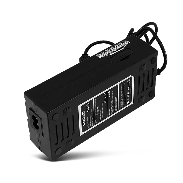Зарядное устройство для ноутбука Crown CMLC-3293 (вход 110-220V, выход 12/15/16/18/19/20/24V, USB 2A, 100W, black)