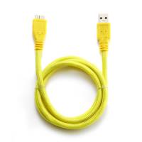 Кабель USB 3.0 Am - micro USB 1.0m (KC-mUSB3ny, с позолоченными контактами, нейлоновая оплётка, yellow) Konoos