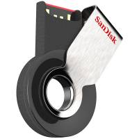 Флеш накопитель USB 2.0 8Gb SanDisk Cruzer Orbit (SDCZ58-008G-B35, black-silver)