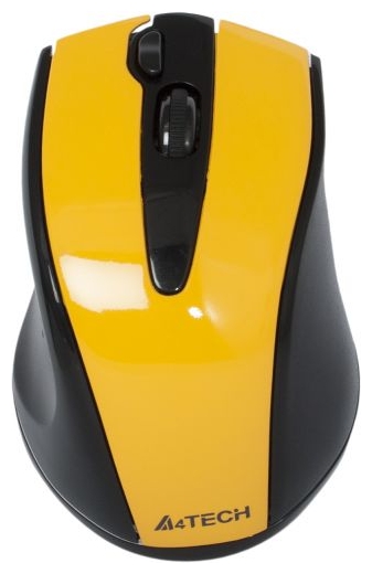 Мышь беспроводная A4Tech G9-500F-2 (optical, 2000dpi, AA, black-yellow)