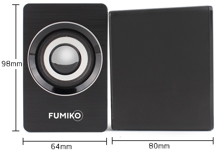 Колонки FUMIKO ALASKA (6W, USB, black)