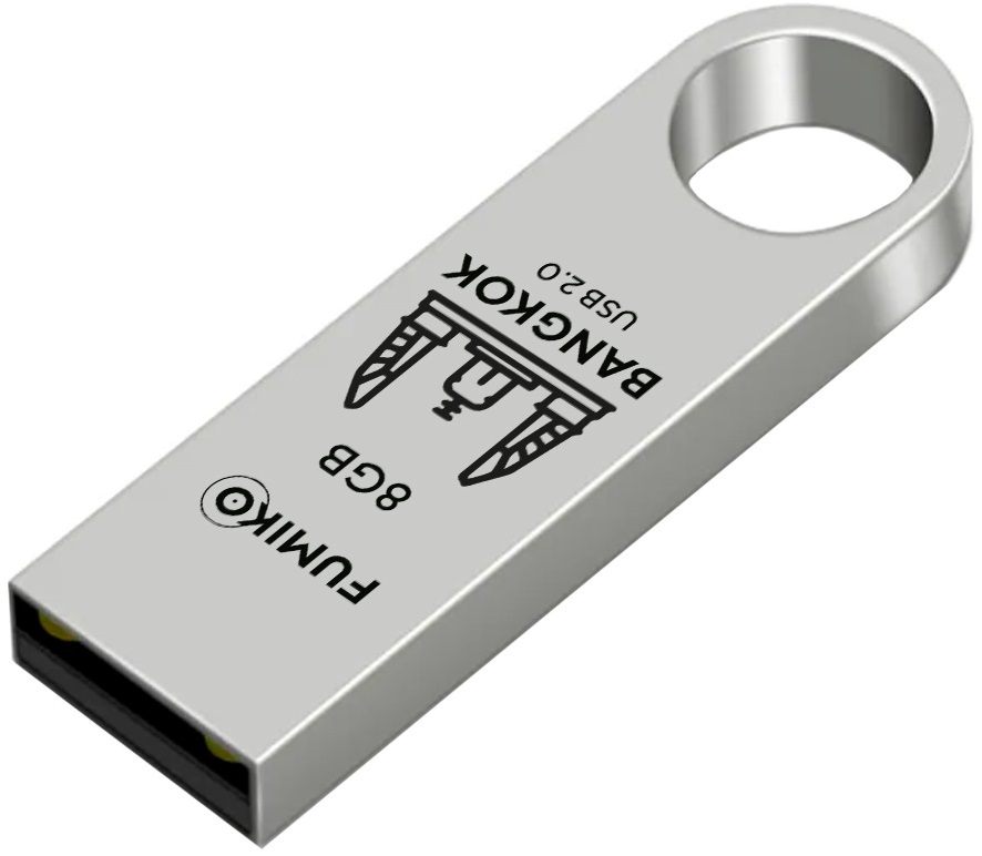 Флеш накопитель USB 2.0 8Gb FUMIKO BANGKOK (FBK-02, silver)
