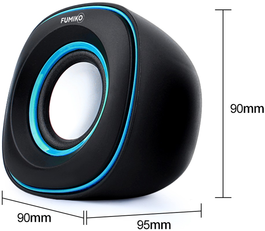 Колонки FUMIKO VEKTOR (3W, USB, black-blue)