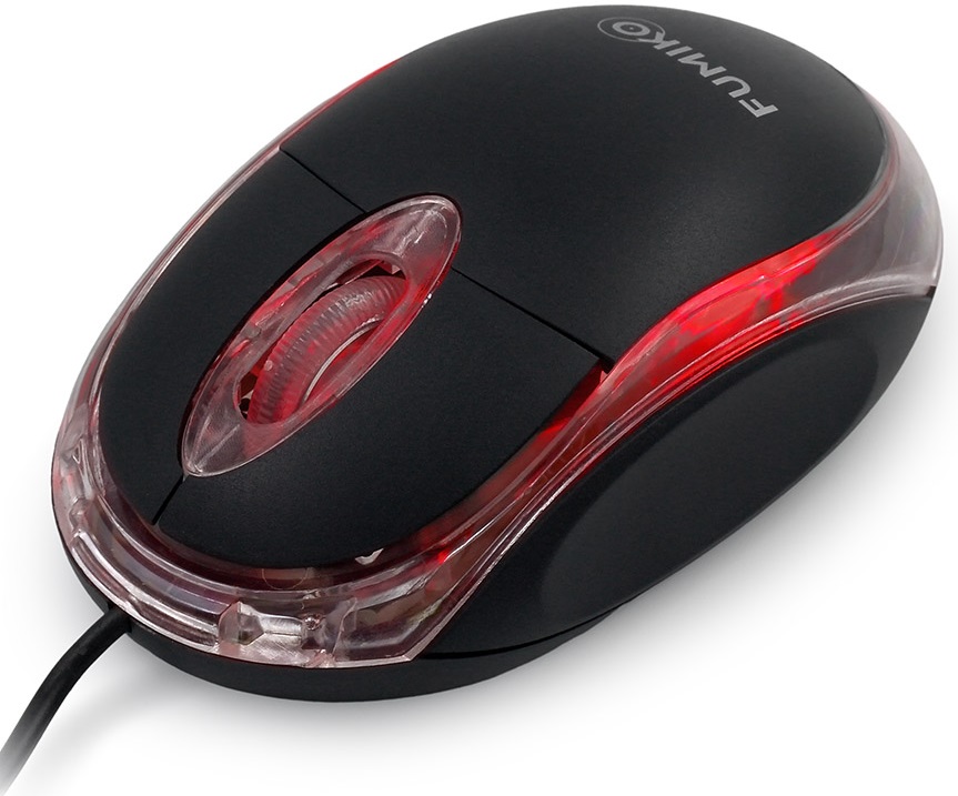 Мышь FUMIKO VOLT FMW-07-K (USB, optical, 1000dpi, 1.2m, black)