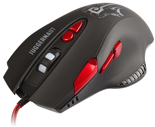 Мышь QUMO Juggernaut M84 (USB, optical, 6400dpi, игровая, подсветка, 1.5m, soft-touch, black)