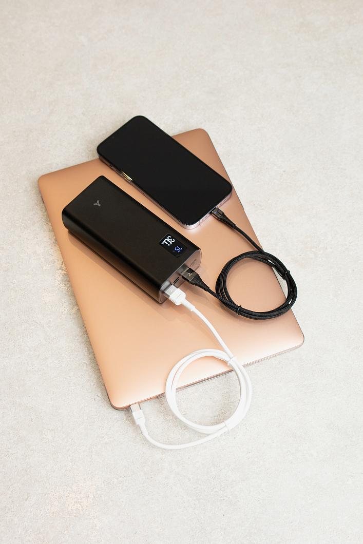 Внешний аккумулятор Accesstyle Bison 30PQD (литий-ионный, 30000mAh, 3*USB - 3A max, вход 2А, QC3.0, PD, black)
