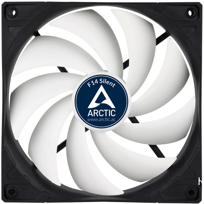 Вентилятор ARCTIC F14 Silent (140x140x27mm, FDB, 800rpm, 3pin, black) RTL