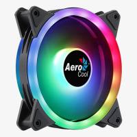Вентилятор AeroCool Duo 12 (120x120x25mm, Hydro, 1000rpm, 20dBa, 3+3+6pin, Adressable RGB, black) RTL