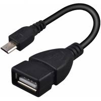 Переходник USB-OTG (FAD01-01, microUSB (m) / USB (f), black) FUMIKO