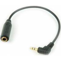 Переходник 3.5 Jack (f) - 2.5 Jack (m) (CCAP-2535, 0.1m, позолоченные контакты, black) Gembird