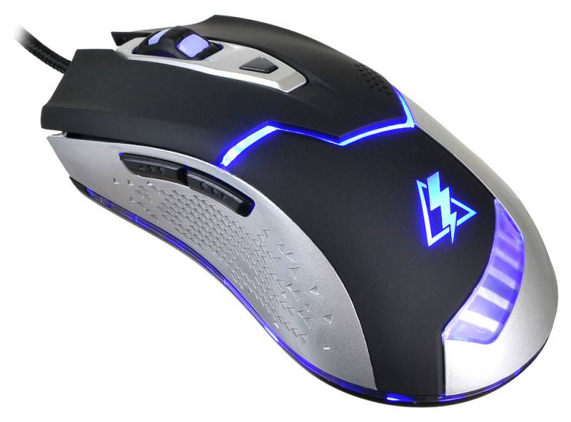 Мышь Oklick ELECTRO 875G (USB, optical, 2400dpi, игровая, black-silver)