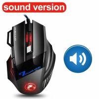 Мышь iMICE X7 (USB, optical, 5500dpi, игровая, RGB подсветка,1.65m,  black)