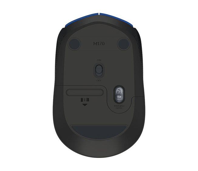 Мышь беспроводная Logitech M171 (optical, 1000dpi, AA, blue-black)