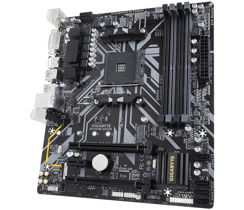 Материнская плата Gigabyte B450M DS3H (AM4, mATX) RTL