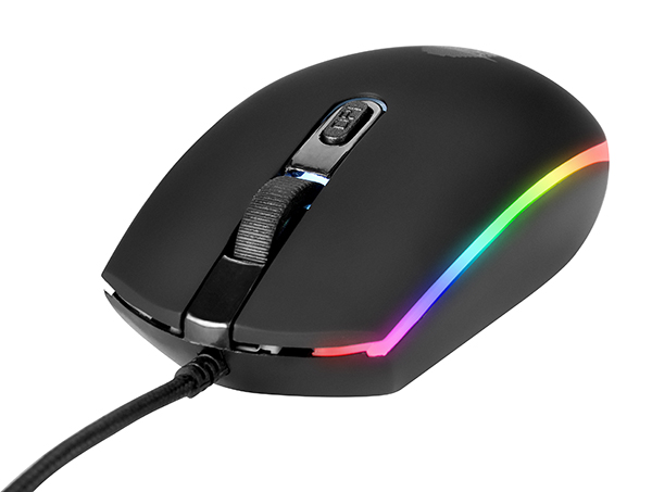 Мышь QUMO Pretender M53 (USB, optical, 3200dpi, игровая, 7 цветов подсветки, 1.5m, black)