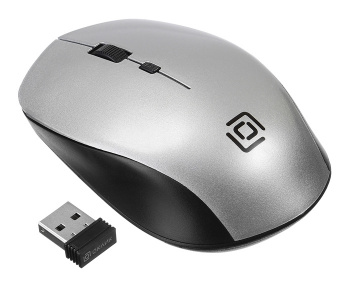 Мышь беспроводная Oklick 565MW (optical, 1600dpi, AA, black-silver)