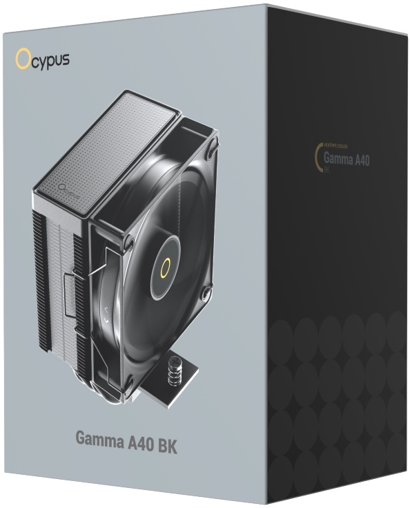 Вентилятор Ocypus Gamma A40 BK (1150/1151/1155/1156/1200/1700/1851/AM4/AM5, 100mm, Al, 600-2400rpm, <30dBa, 4 тепловые трубки, DTH, 4pin, PWM, 130W, black) RTL