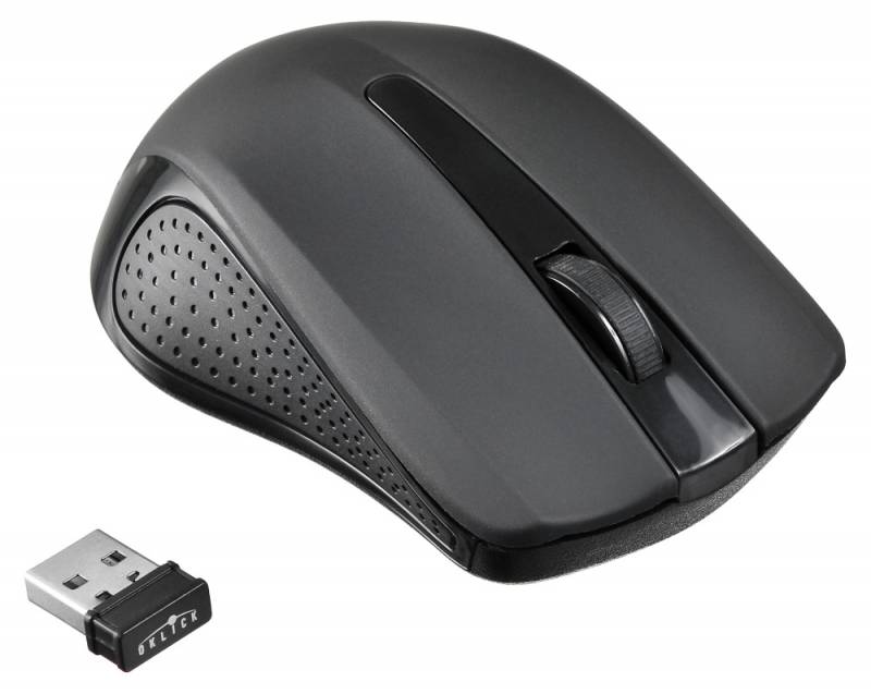 Мышь беспроводная Oklick 485MW+ (optical, 1200dpi, 2xAAA, soft-touch, black)