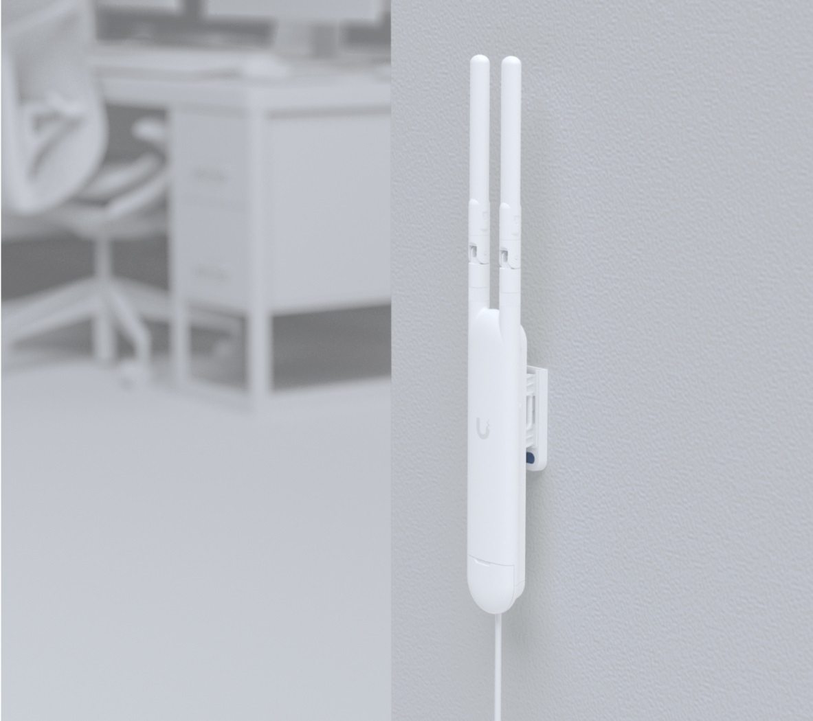 Точка доступа Ubiquiti UniFi UAP-AC-M-EU (300/867Mbps, 2.4/5GHz, 1 port, 1000Mbps, универсальная всепогодная, AC Mesh, PoE, блок питания Gigabit PoE 24V, 0.5А, 2 внешние съёмные антенны 4dBi, white)