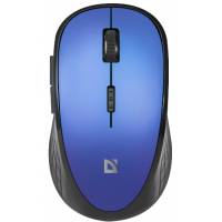 Мышь беспроводная Defender Aero MM-755 (optical, 1600dpi, 2xAAA, бесшумный клик, black-blue)