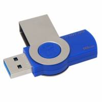 Флеш накопитель USB 3.1 16Gb Kingston DT101 G3 (DT101G3/16GB, blue)